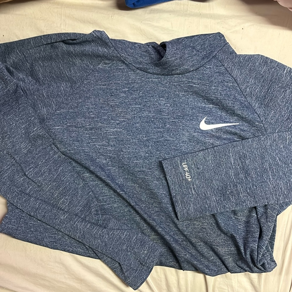 Nike swim Men’s long sleeve hooded warm up dri-fit